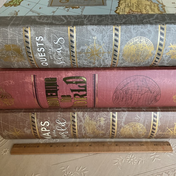 3 Storage Boxes World Map Design - New - Picture 1 of 8